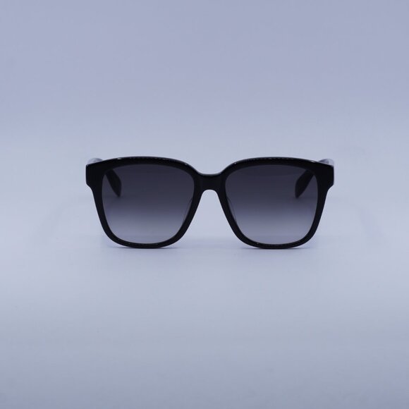 Alexander McQueen AM0331SK 001 Sunglasses Black Square Frame, Grey Lenses - Picture 2 of 8